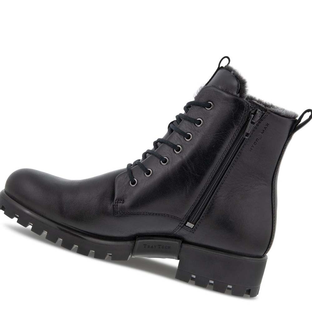 Women's Ecco Modtray Lace Boots Black | Canada 19ZUT